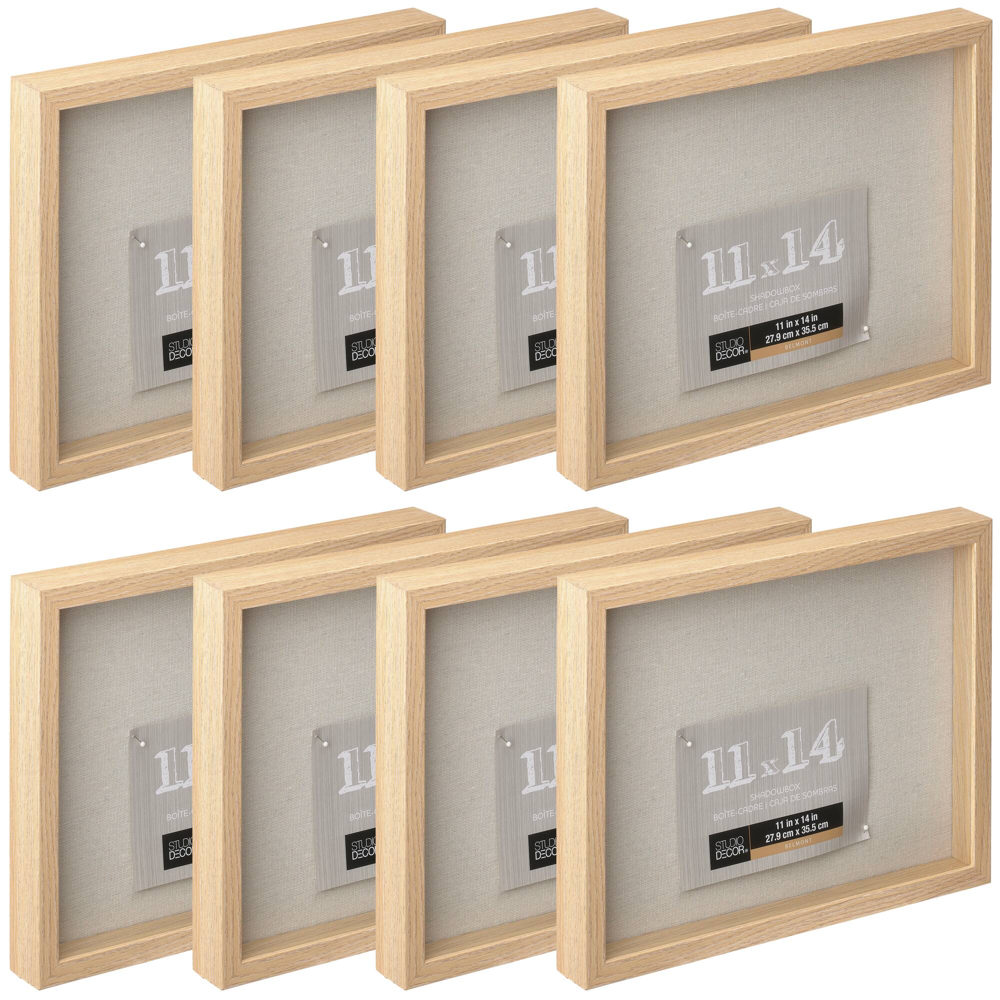 8 Pack: Blonde Belmont 11" x 14" Shadowbox by Studio Décor®
